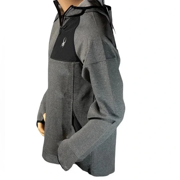 Men’s Spyder Heavyweight Pullover ProWeb Active 1/4 Zip Hoodie - Picture 2 of 15